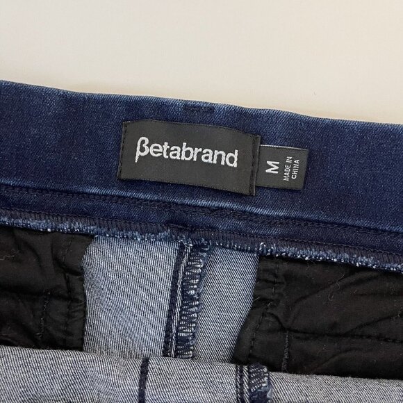 Betabrand Pull On Jeans Womens Size Medium Skinny Dark Wash - Picture 5 of 7